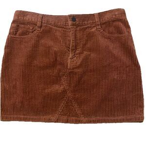 Corduroy Mini Skirt Womens 6 Sanctuary Ryan Pockets Brown Spice Preppy Grunge